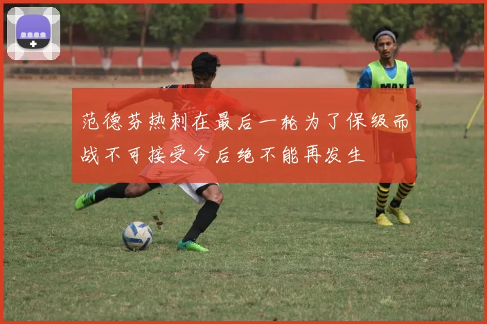 范德芬热刺在最后一轮为了保级而战不可接受今后绝不能再发生